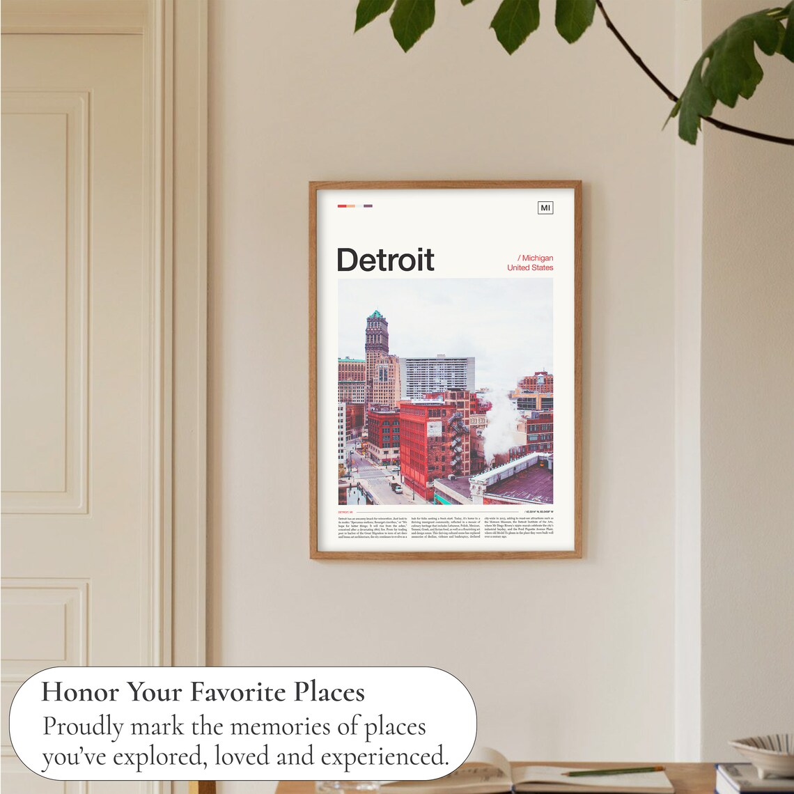 Detroit Travel Poster, Detroit Skyline Art Print - Image 5