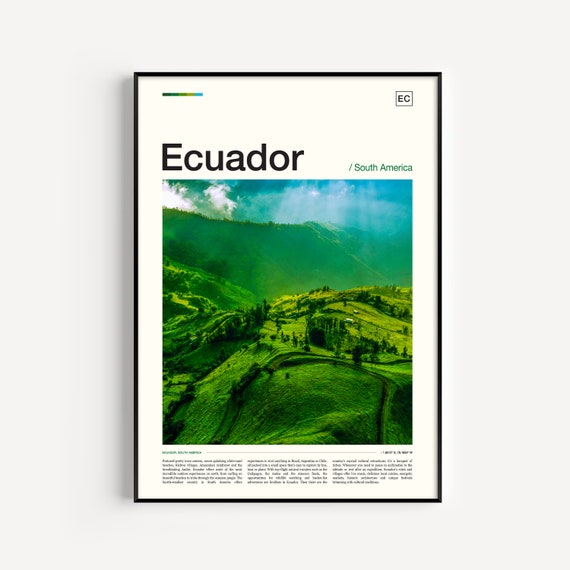 Ecuador Print Ecuador Poster Ecuador Wall Art Ecuador Art Print Ecuador Artwork Ecuador Photo Ecuador Travel Ecuador Decor