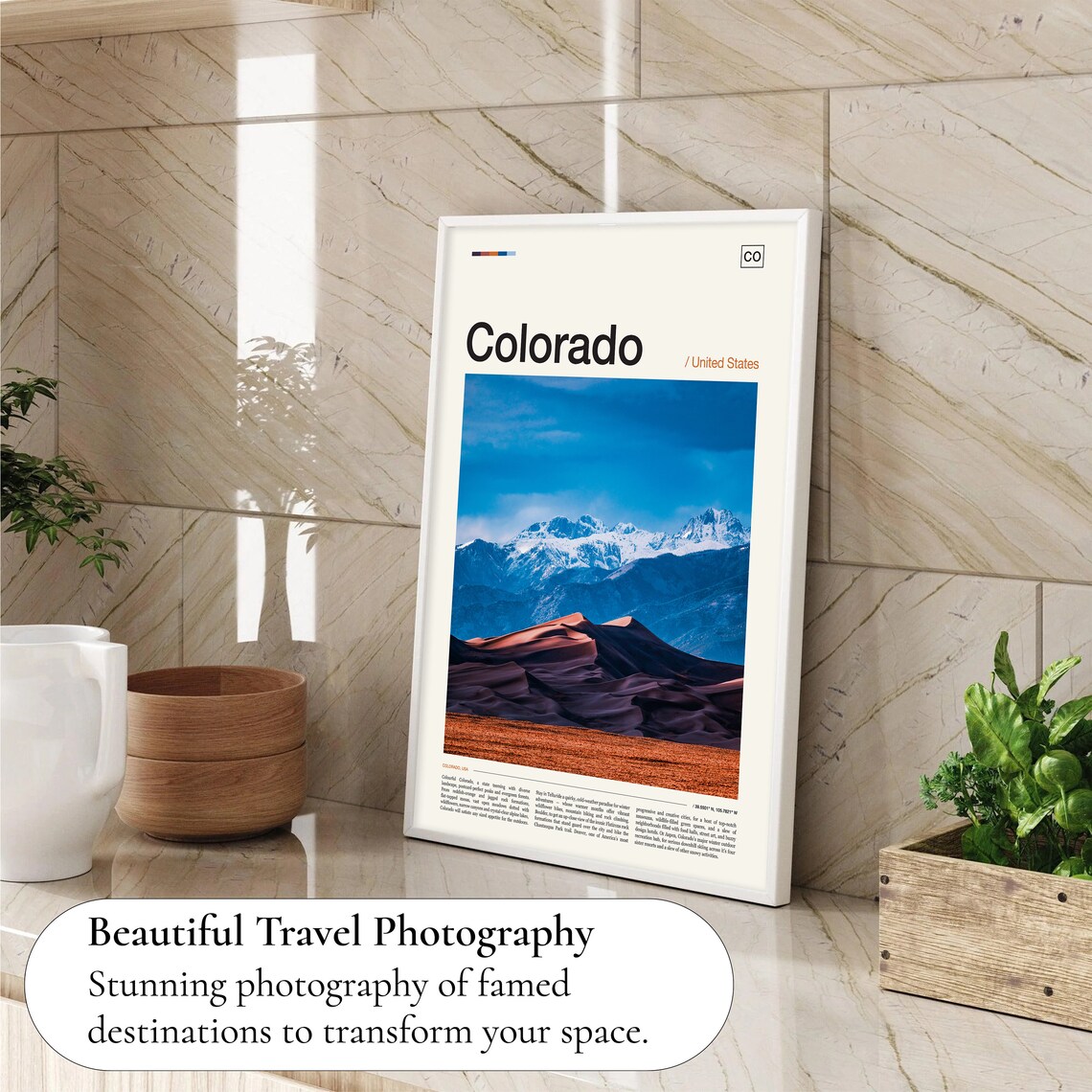 Colorado Travel Poster, USA Wall Art Print - Image 4