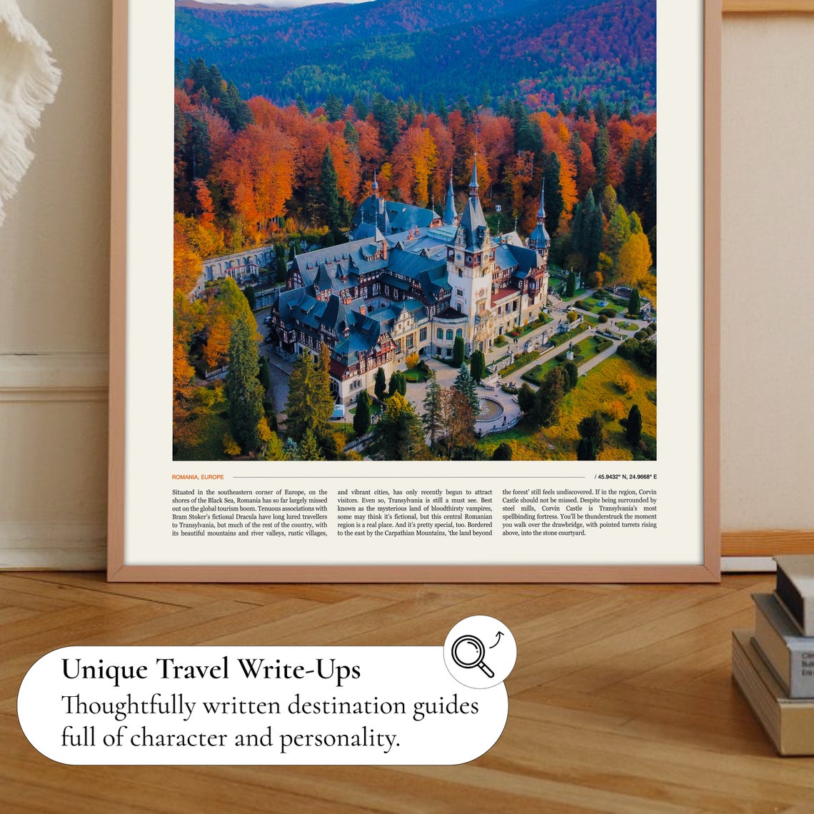 Romania Peles Castle Autumn Forest Transylvania Europe Poster - Image 2