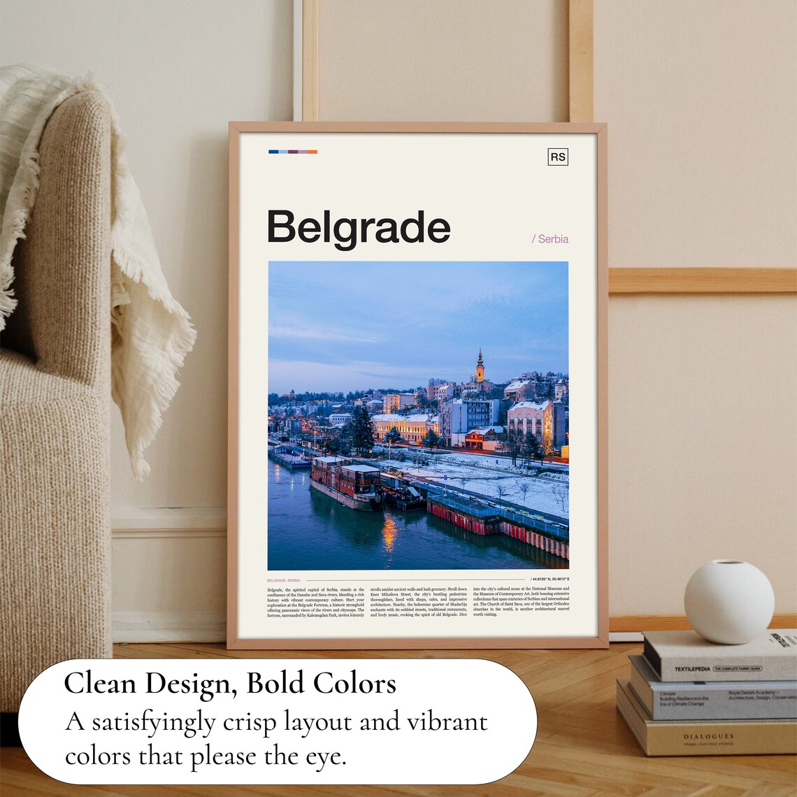 Belgrade Travel Poster, Serbia Wall Art Print - Image 3