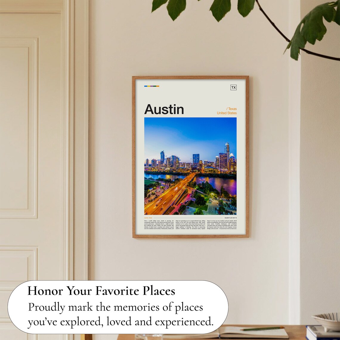 Austin Texas Travel Poster, City Wall Art - Image 5