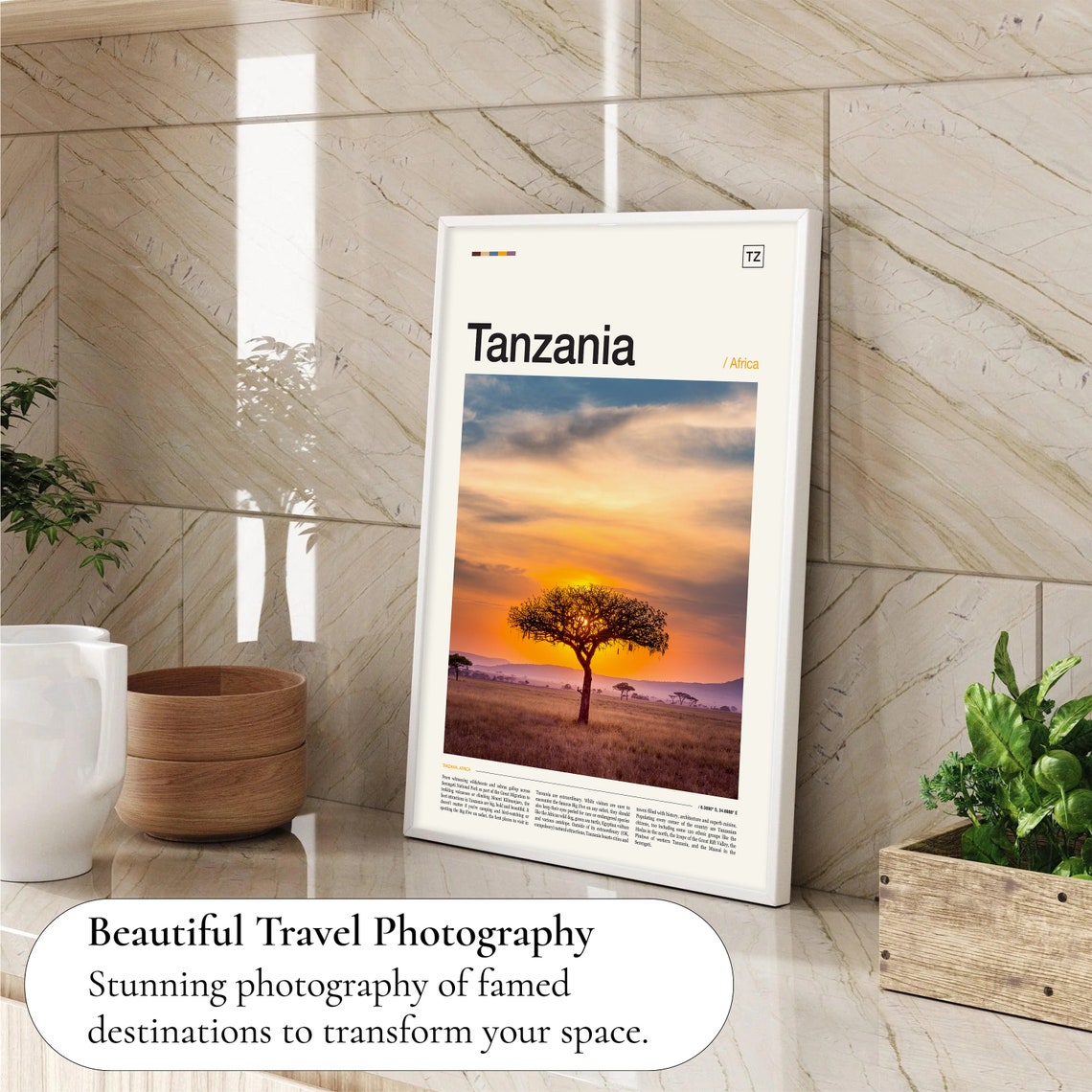 Tanzania Print Tanzania Poster Tanzania Wall Art Tanzania Art Print Tanzania Decor Tanzania Africa Tanzania Photo Tanzania Artwork - Image 4