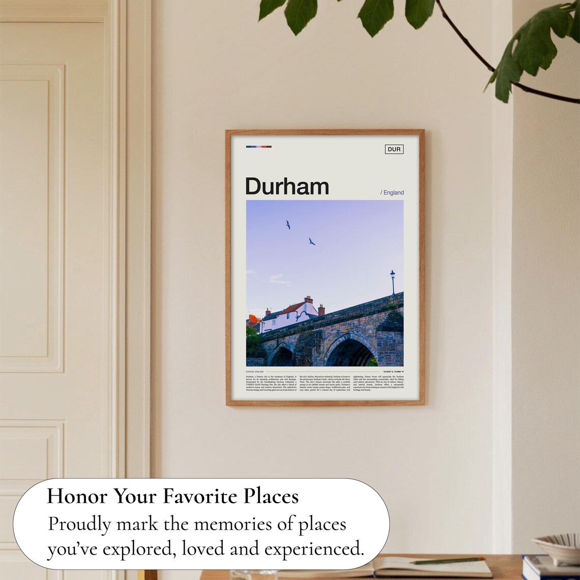Durham Travel Poster, Place-Inspired Wall Art - Image 5
