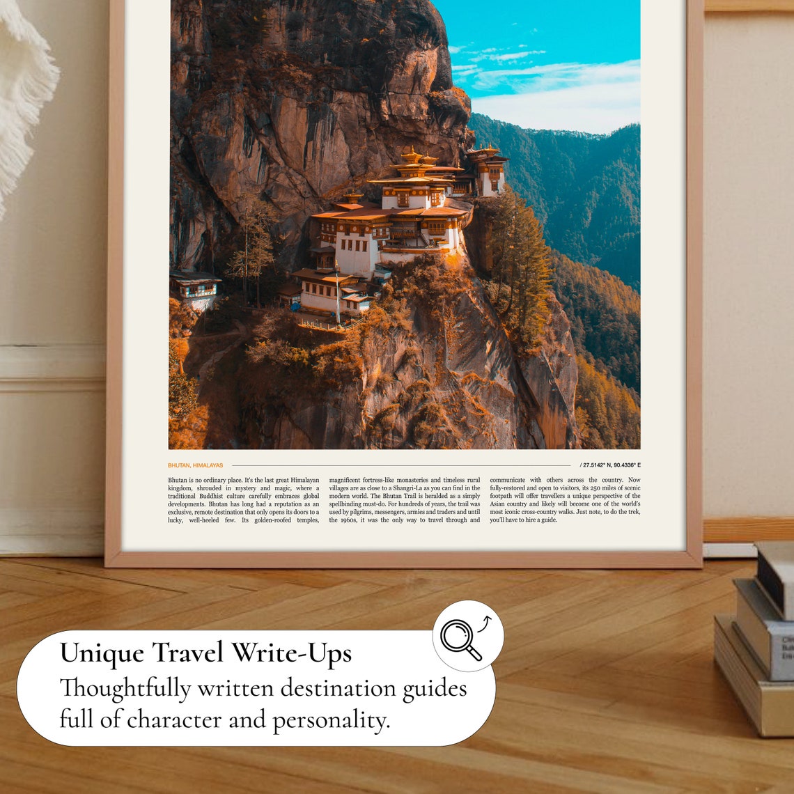 Bhutan Himalayas Tigers Nest Monastery Cliff Photo Travel Poster Art - Image 2