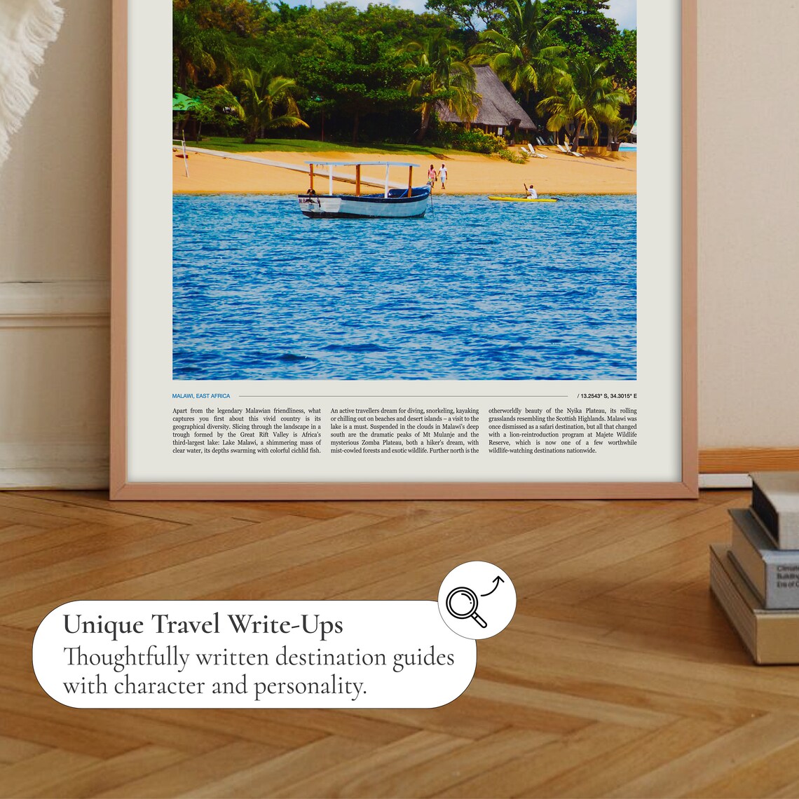 Malawi Lake Travel Poster, Africa Wall Art Print - Image 2