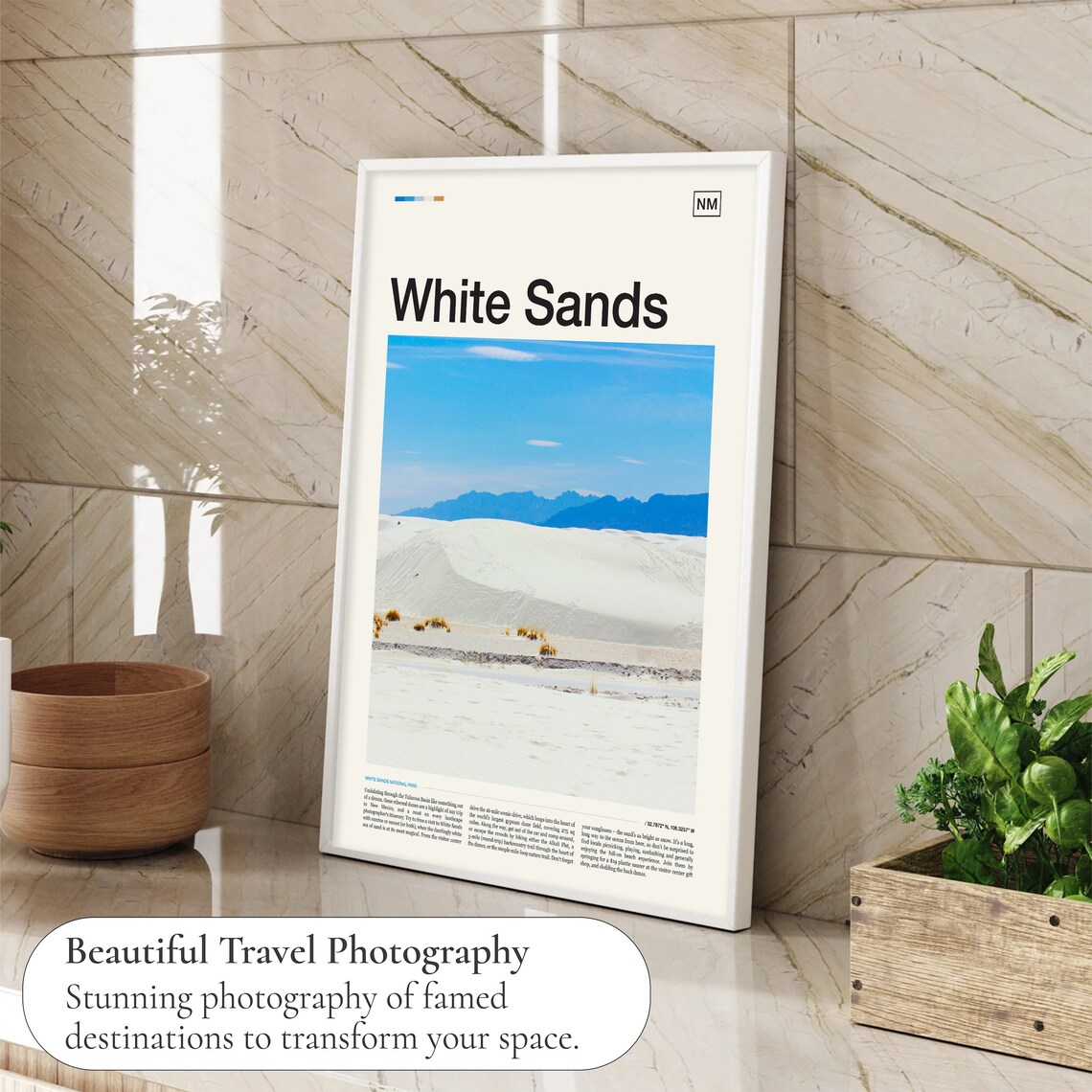 White Sands National Park Gypsum Dunes New Mexico Desert Photo Poster - Image 4