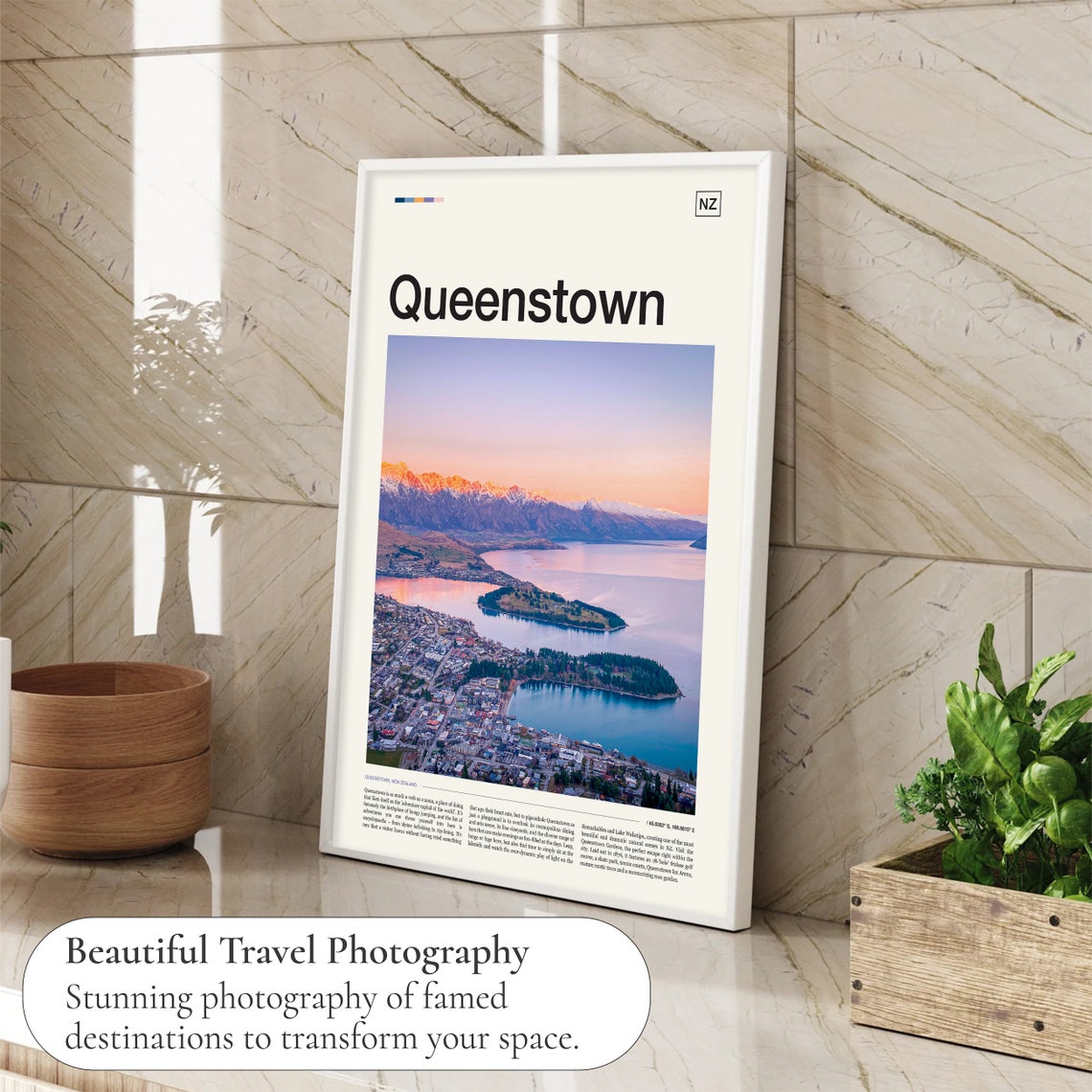 Queenstown Print Queenstown Poster Queenstown Wall Art Queenstown Art Print Queenstown Artwork Queenstown Photo Queenstown Travel - Image 4