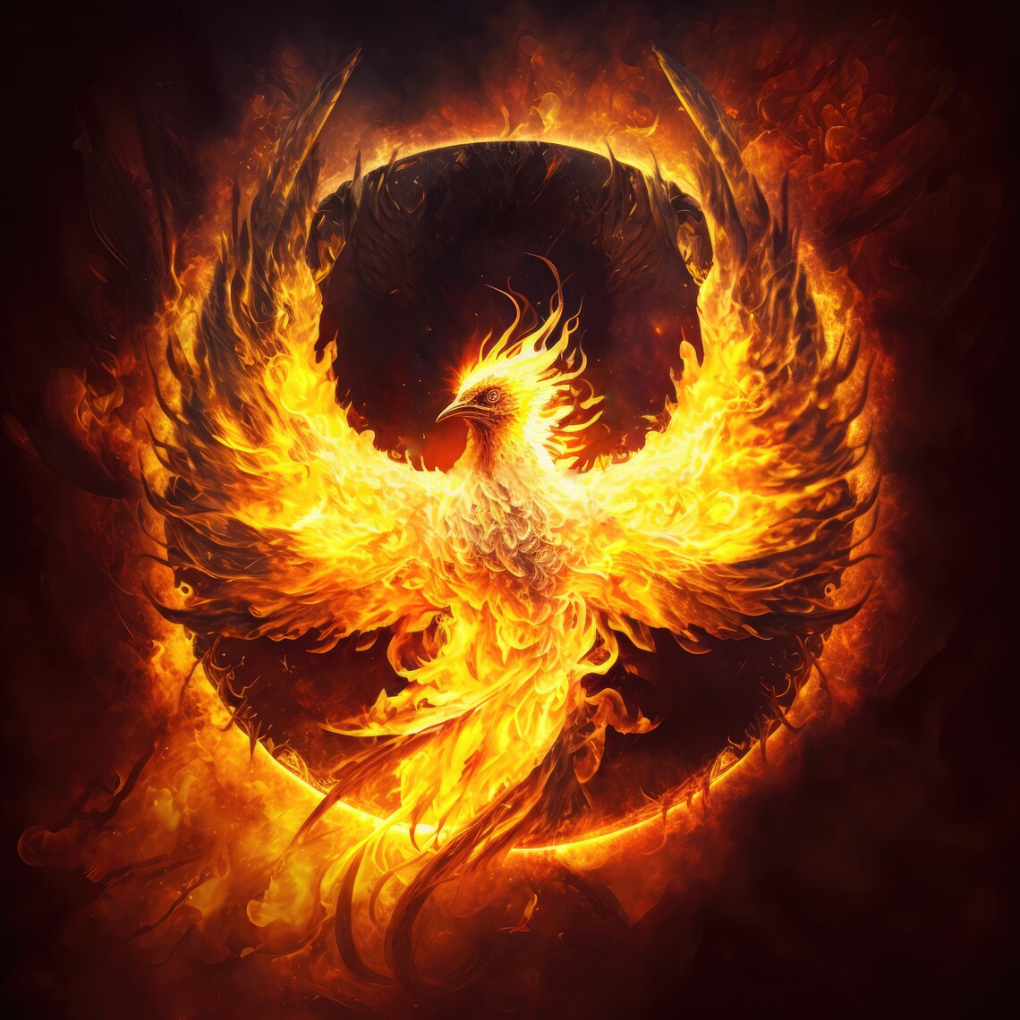Phoenix Of The Eternal Flame Fantasy Art Poster