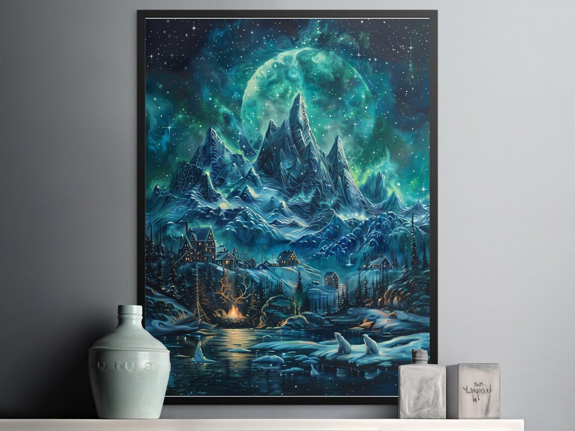 Aurora Borealis, Northern Lights Alaska Art Print - Image 2
