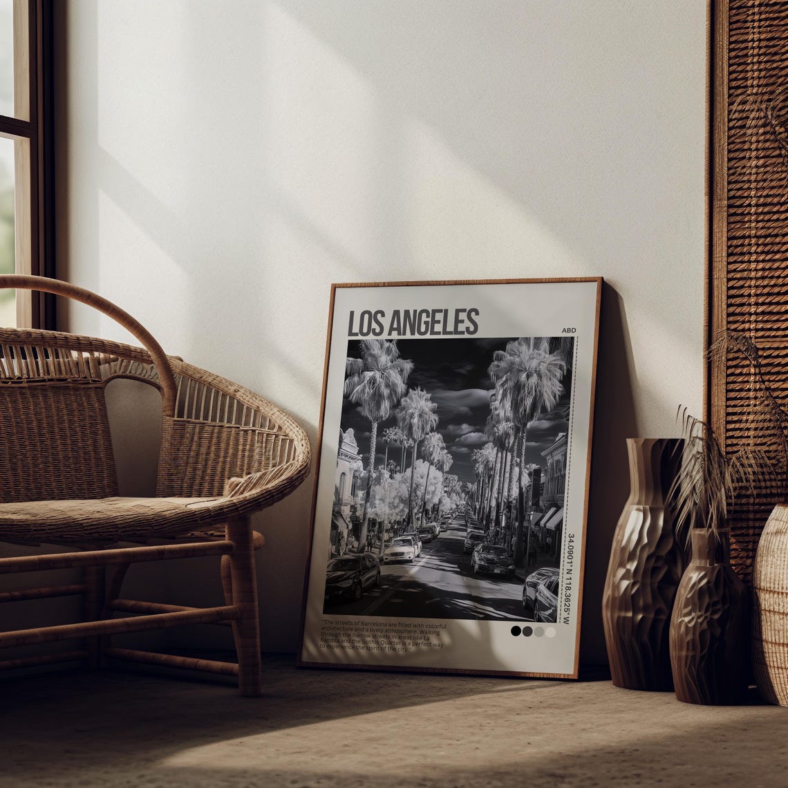 Los Angeles Print Los Angeles Wall Art Los Angeles Poster Los Angeles Photo Los Angeles Poster Print Black And White Poster - Image 3