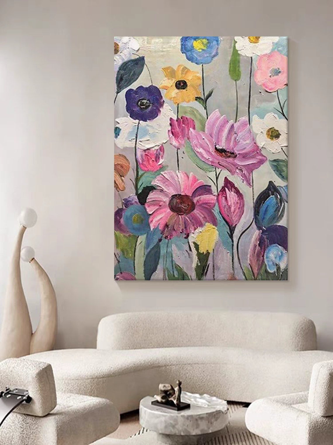 Colorful Wildflower Meadow Pink Purple Blue Bloom Garden Poster - Image 4