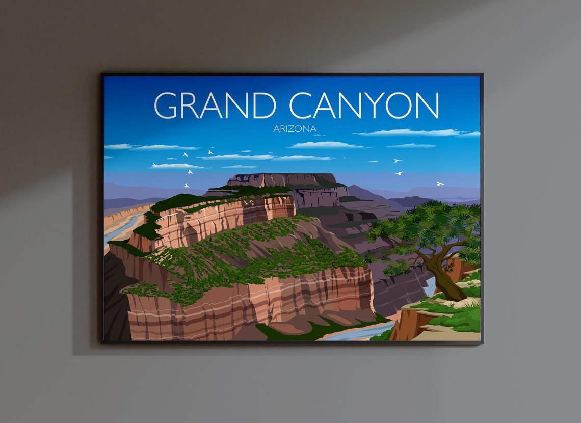 Travel Poster Of Grand Canyon Travel Print Of Grand Canyon Arizona Usa Limited Edition - Image 2