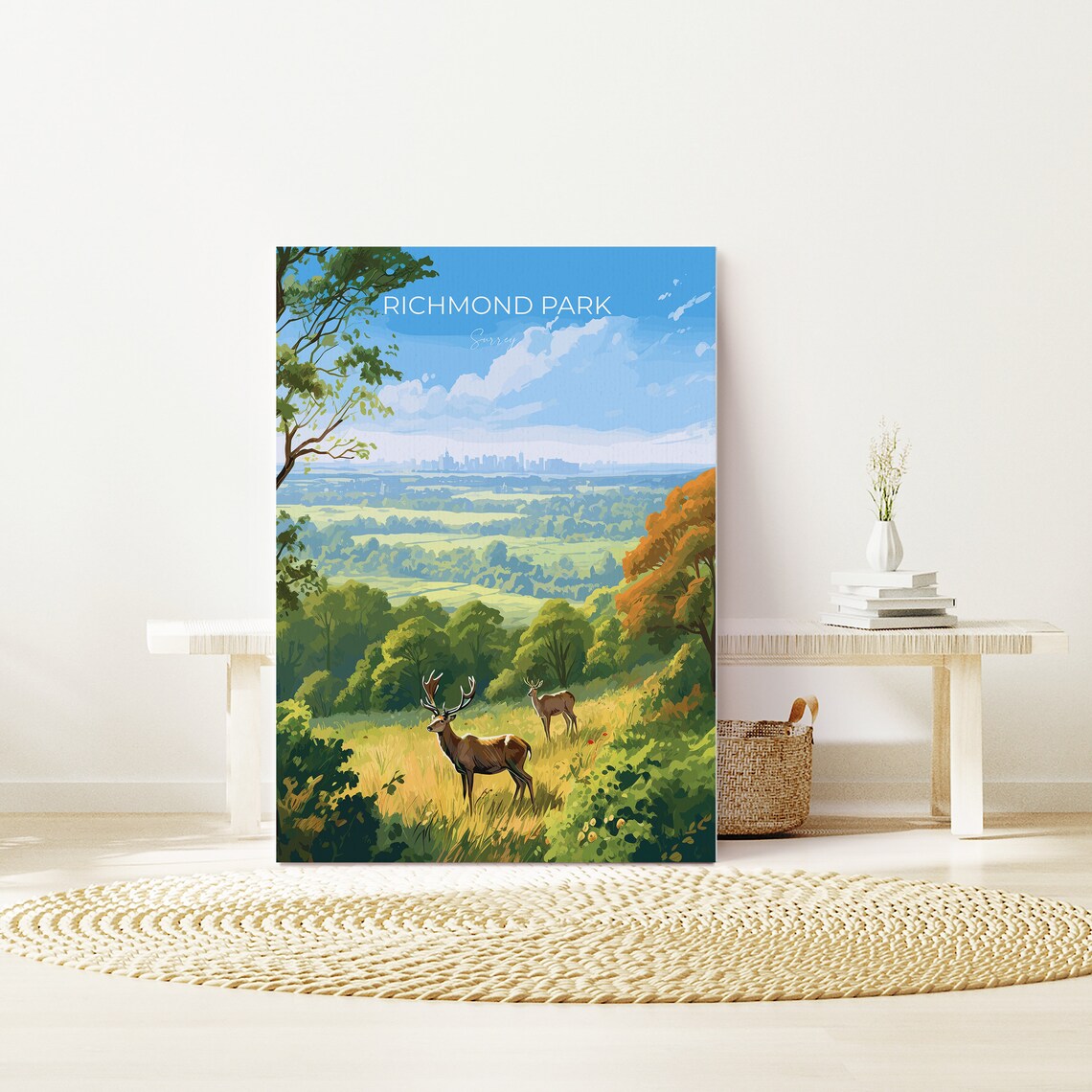 Richmond Park Travel Poster, Surrey London England - Image 3