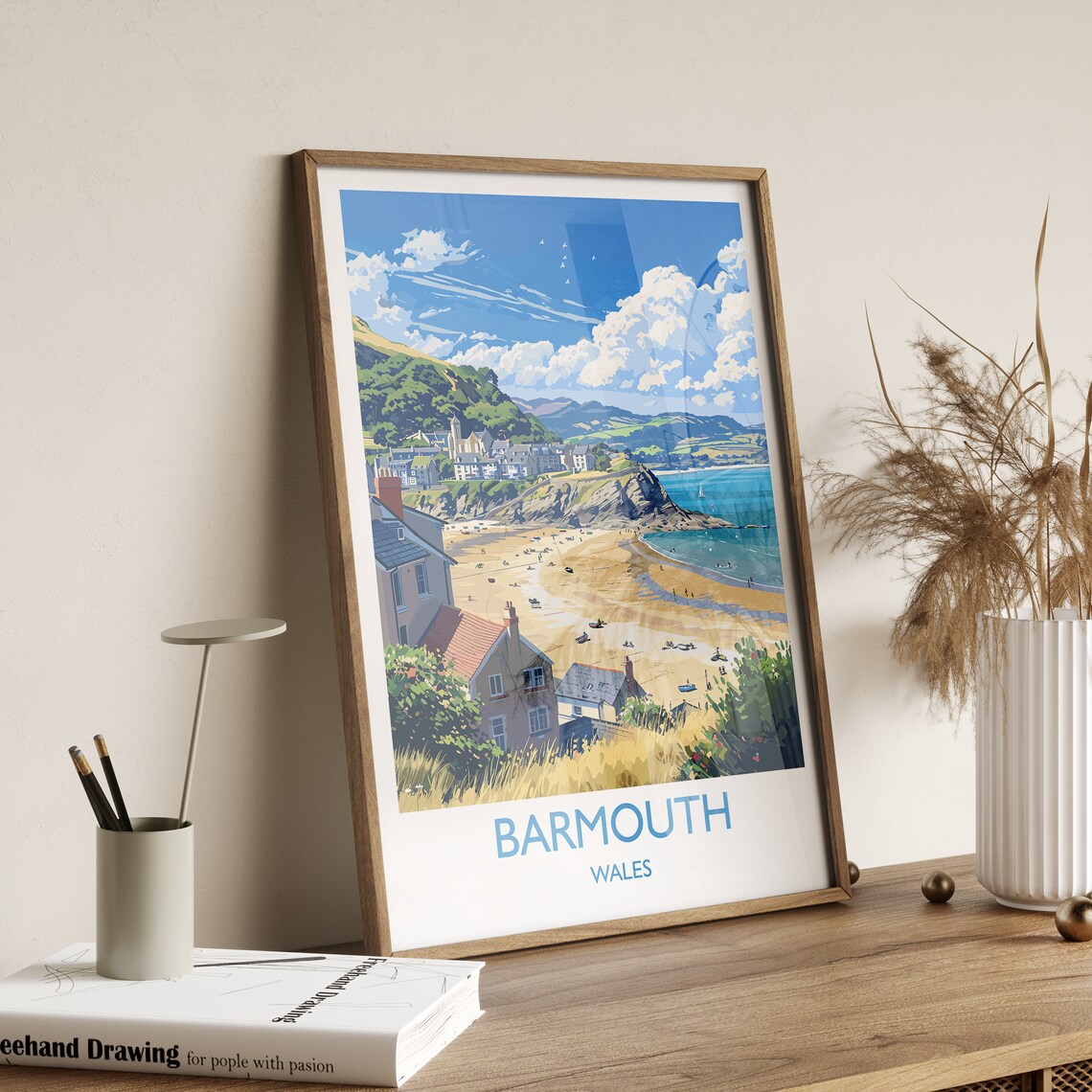 Barmouth Travel Poster, Wales Wall Art Print - Image 3