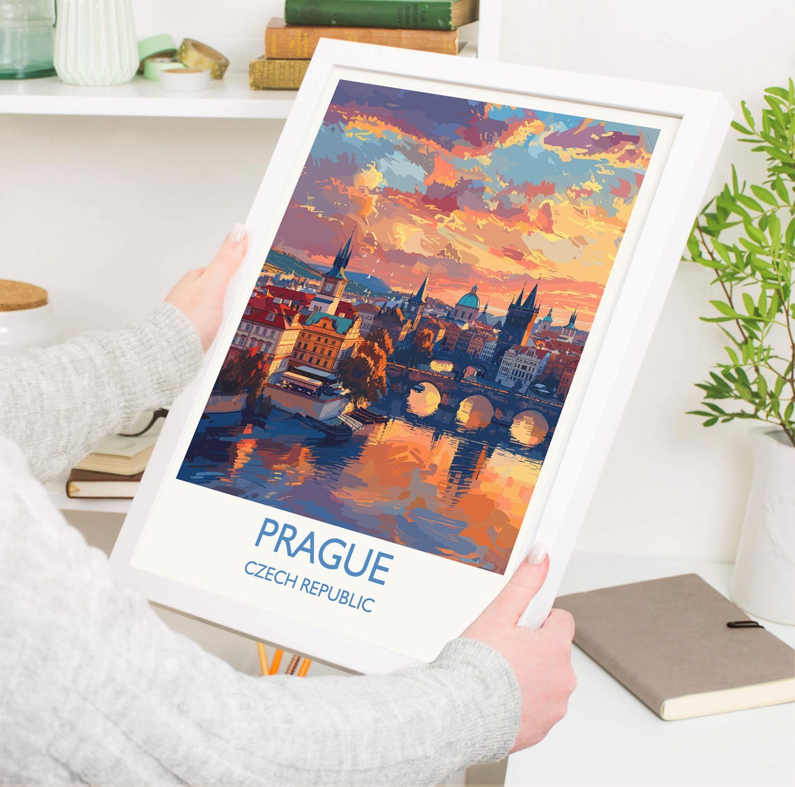 Prague Travel Print Gift Poster - Image 3