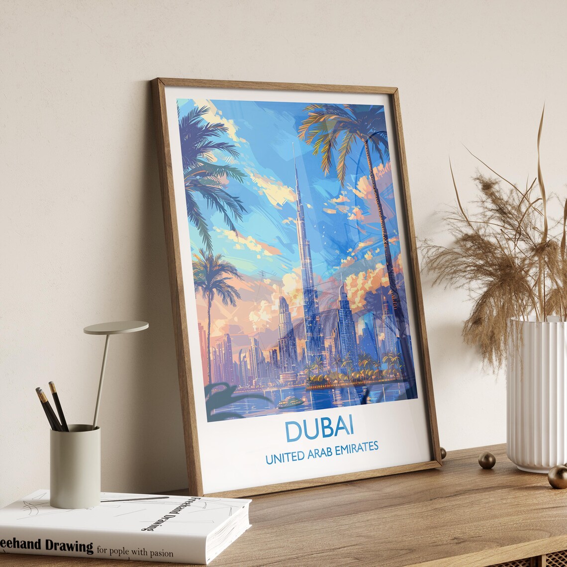 Dubai Travel Poster, UAE Travel Art Print - Image 2
