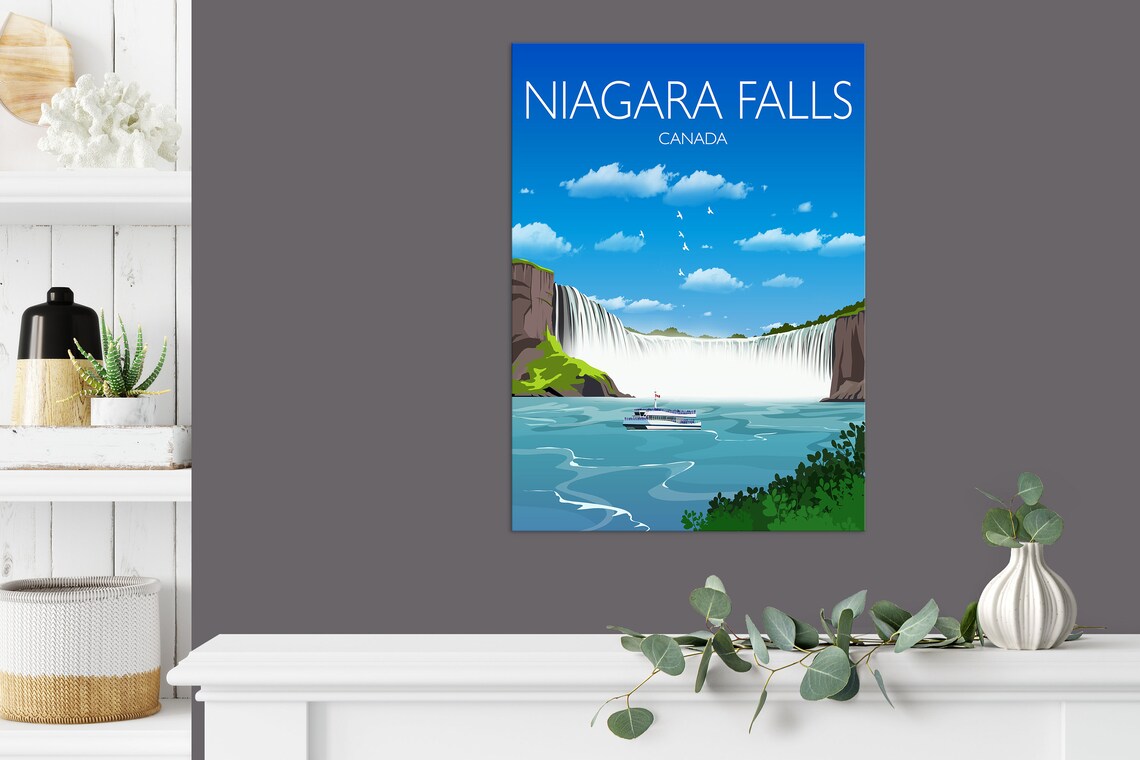Niagara Falls Travel Poster, Ontario Canada Travel Print - Image 3