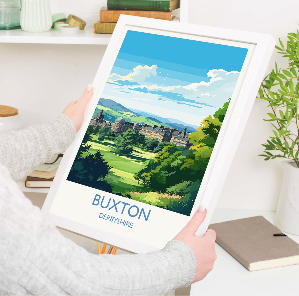 Buxton Derbyshire Crescent Building Peak District Town Poster - Image 5