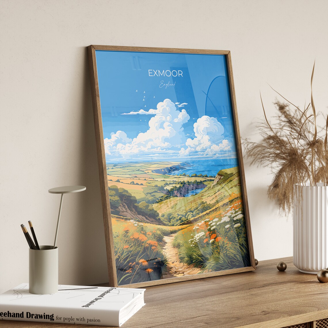 Exmoor Travel Poster, English Countryside - Image 2