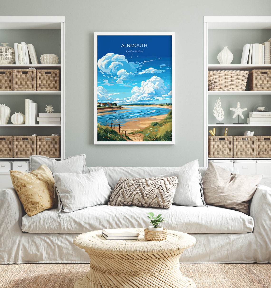 Alnmouth Travel Print Wall Art Travel Poster Of Alnmouth Northumberland Art Gift England Alnmouth Art Lovers Gift - Image 4