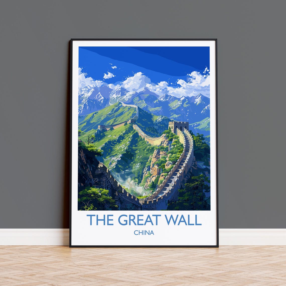 Great Wall Of China Travel Print Travel Poster Of Great Wall Of China The Great Wall Art Lovers Gift China Wall Art Gift