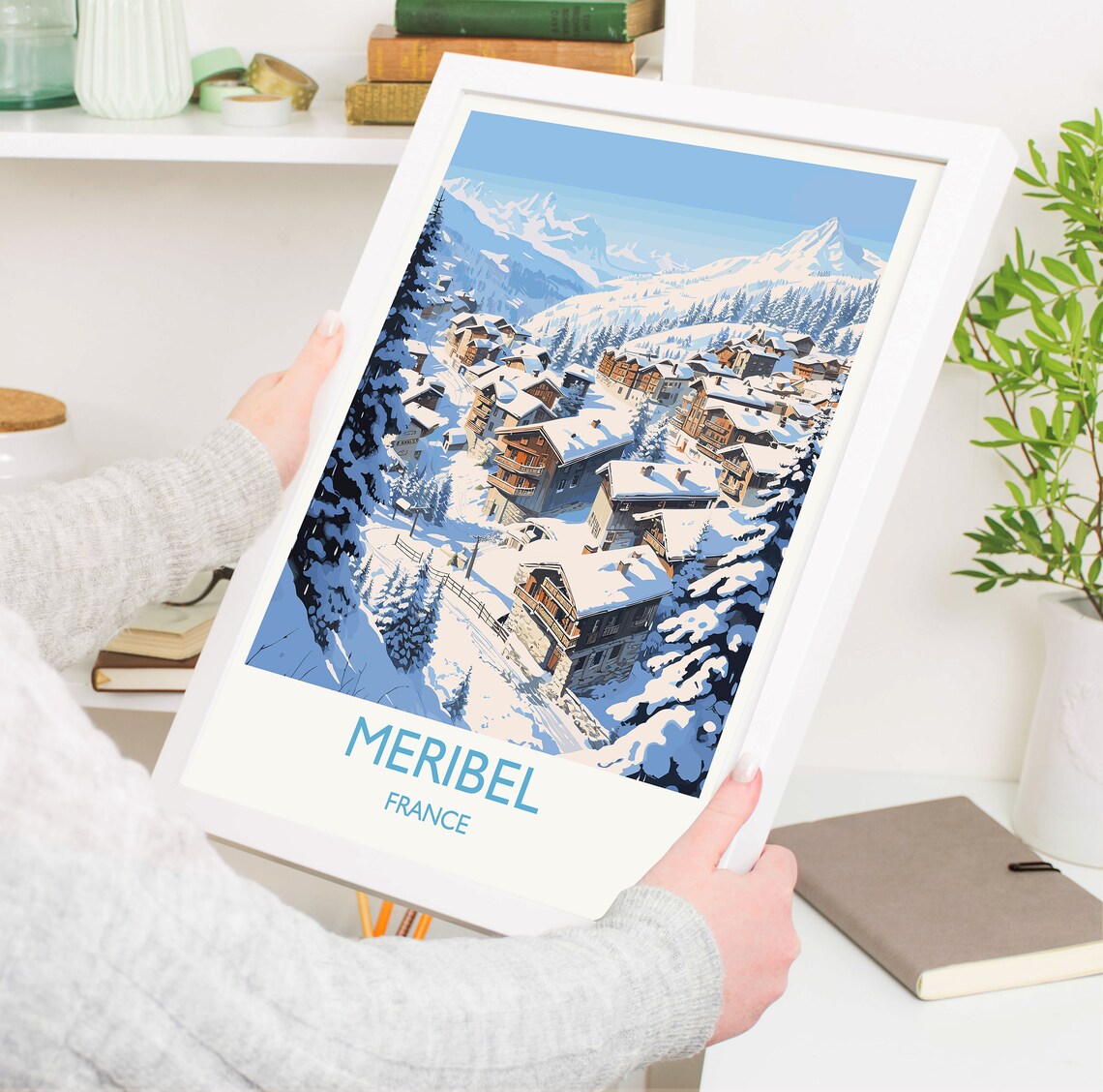 Meribel Travel Poster, France Ski Art Print - Image 5