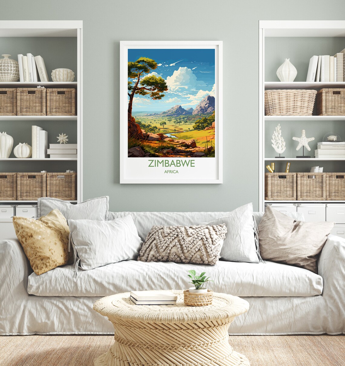 Zimbabwe Travel Poster, African Wall Art Print - Image 4