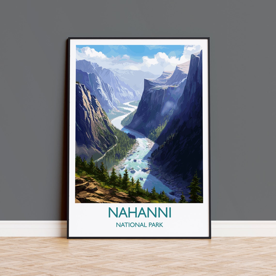Nahanni National Park Canada River Canyon Wilderness Art Poster