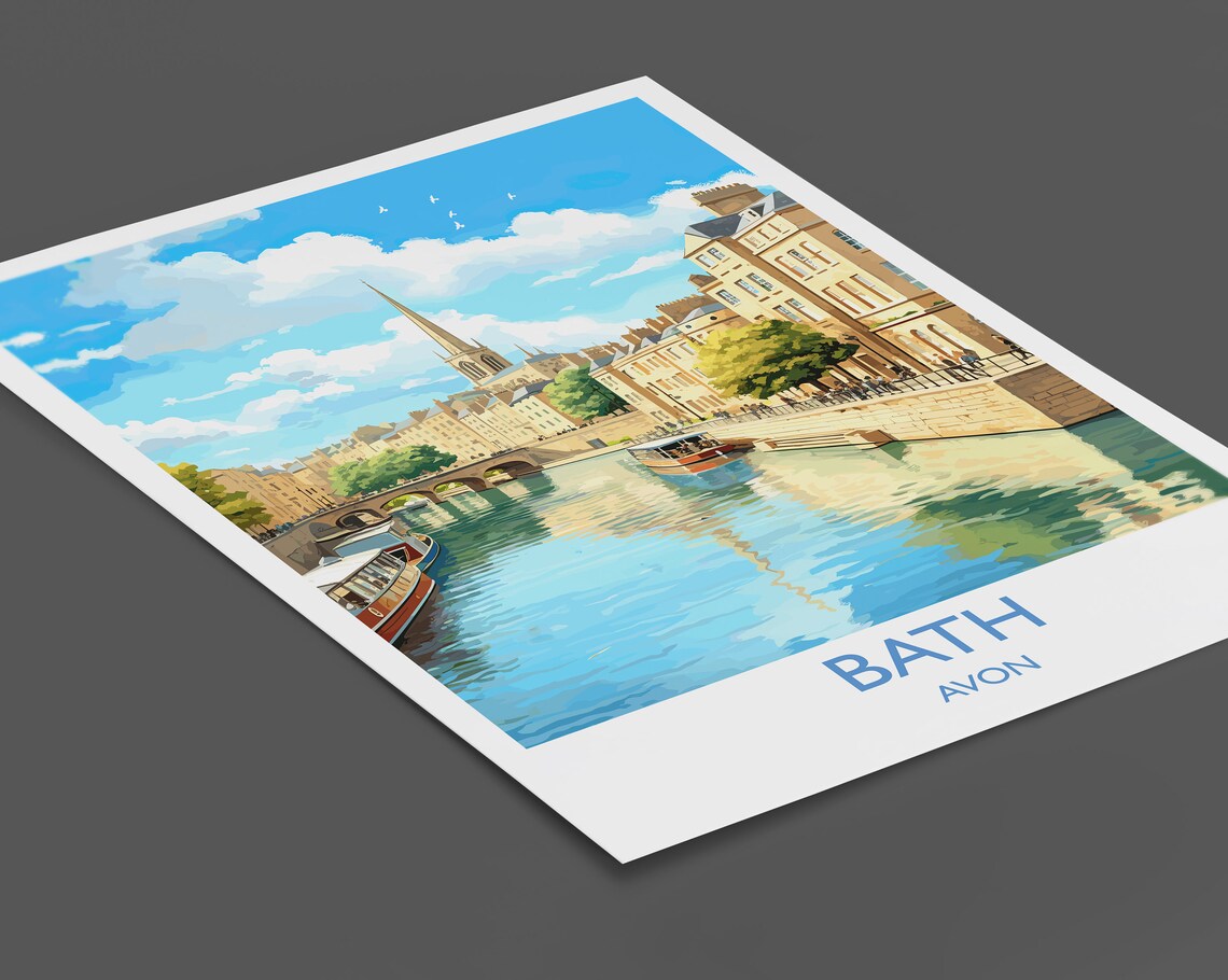 Bath England Travel Poster, Cotswolds Art Print - Image 2