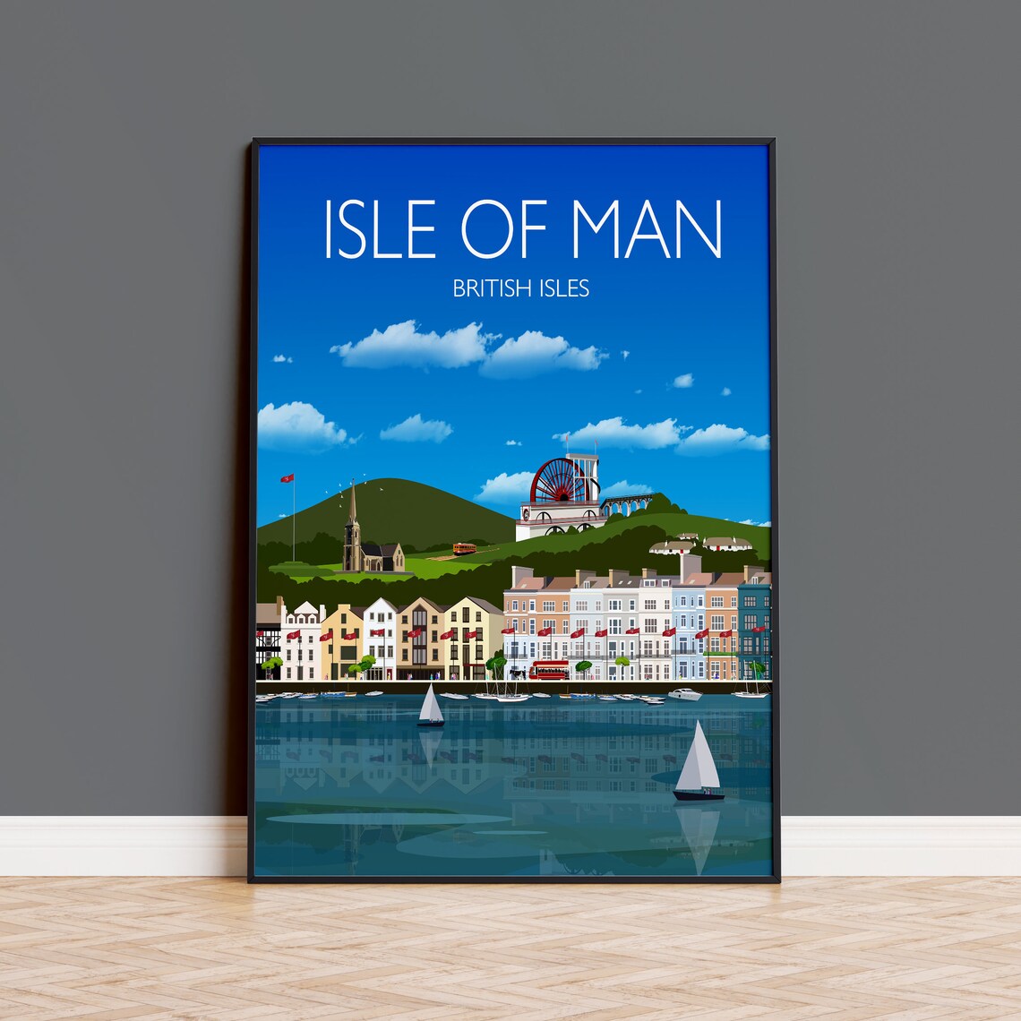 Isle Of Man Travel Poster, British Isles UK