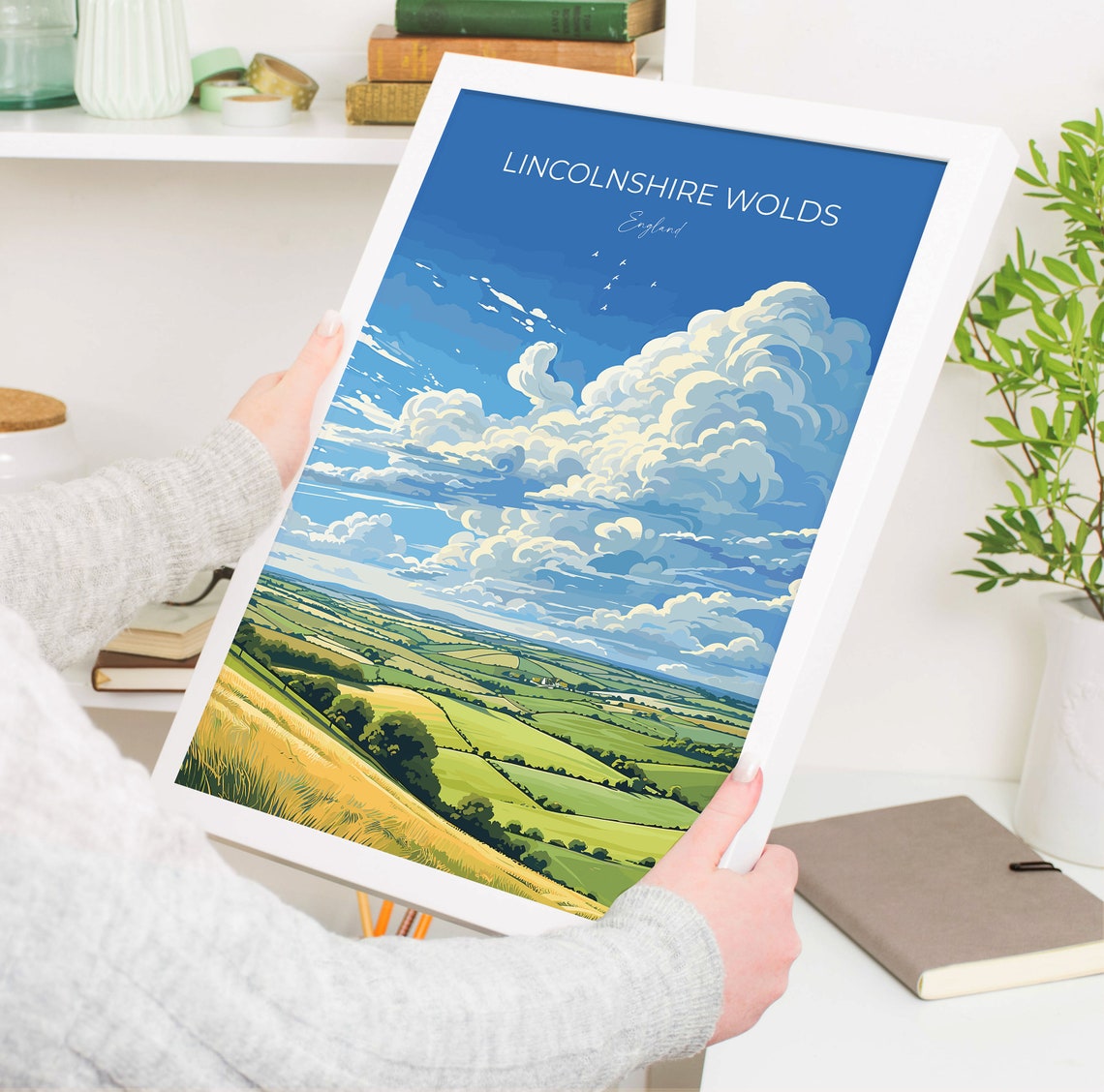 Lincolnshire Wolds Travel Print Wall Art Travel Poster Of Lincolnshire Wolds England Lincolnshire Art Lovers Gift Travel Art Gift - Image 5