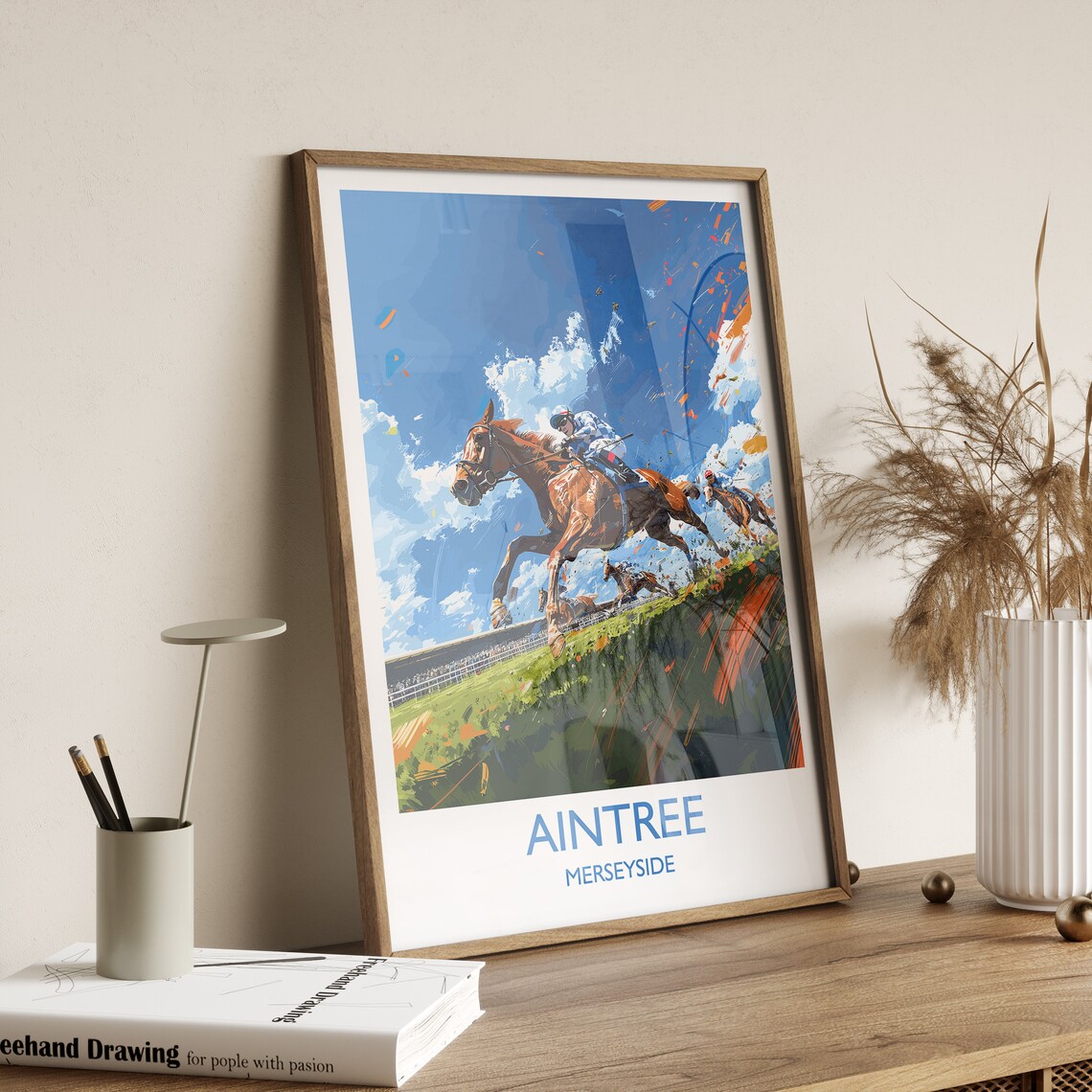Aintree Merseyside Steeplechase Horse Racing Jumping Sport Poster - Image 2
