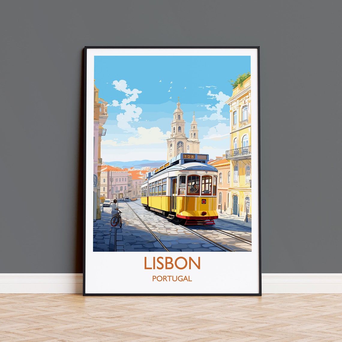Lisbon Print Travel Wall Art Travel Poster Of Lisbon Lisbon Art Print Portugal Wall Print Lisbon Gift Lisbon Tram Artwork