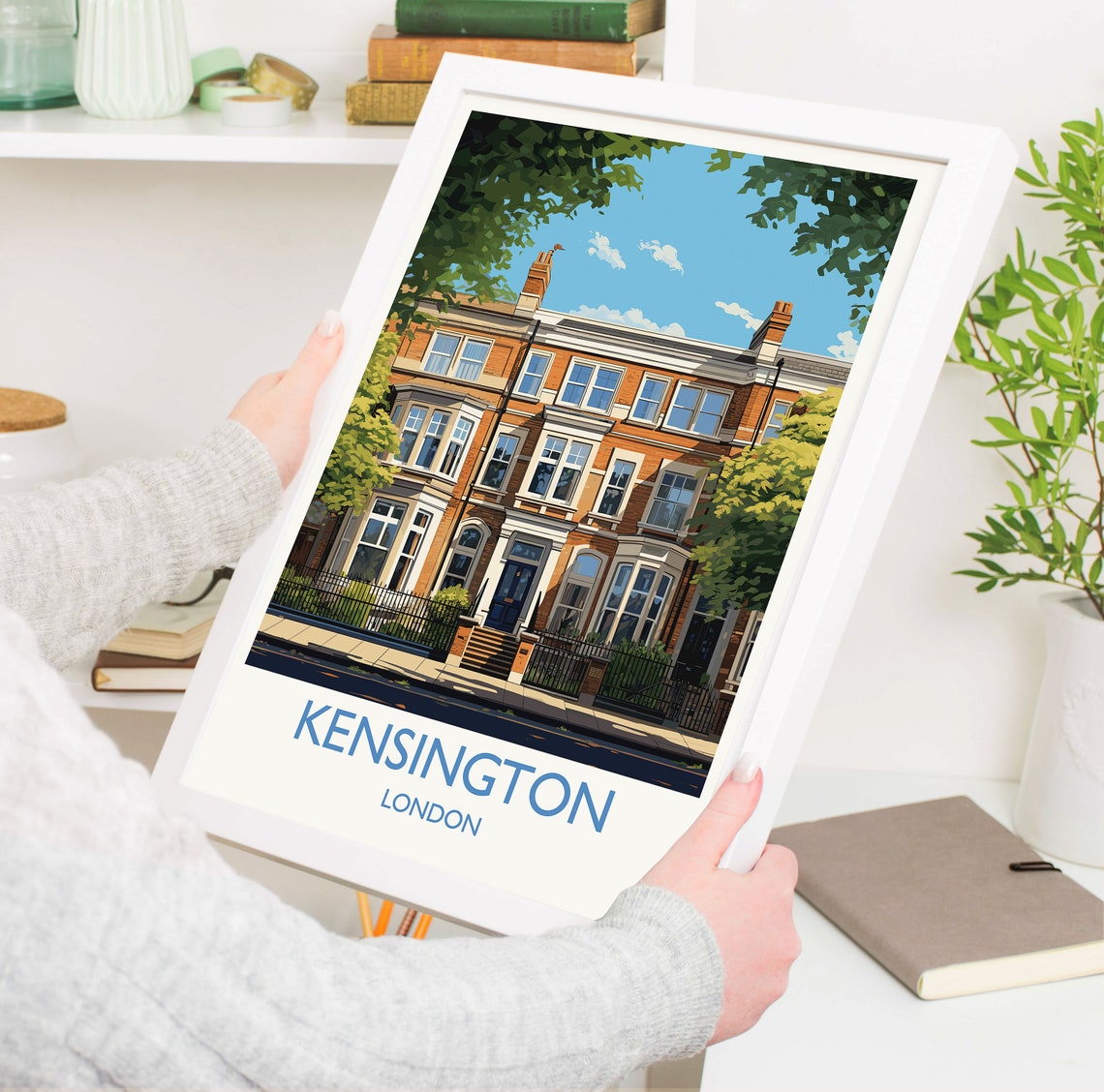 Kensington Travel Poster Travel Print Of Kensington London Poster Kensington Gift Kensington Art London Art Uk Travel Gift - Image 5