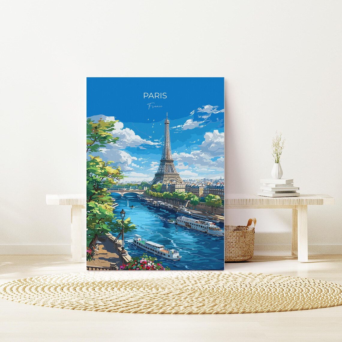 Paris Travel Poster, Eiffel Tower France Art Print - Image 2