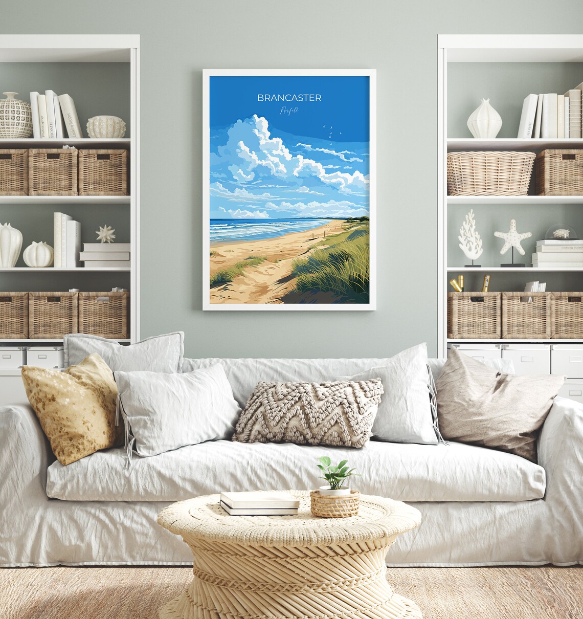 Brancaster Beach Travel Poster, Norfolk Art Print - Image 4