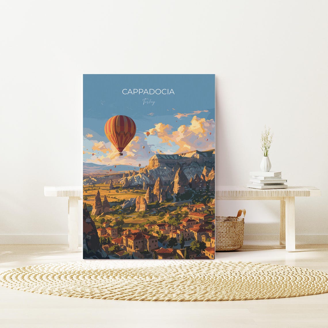 Cappadocia Turkey Hot Air Balloon Fairy Chimney Valley Poster - Image 2
