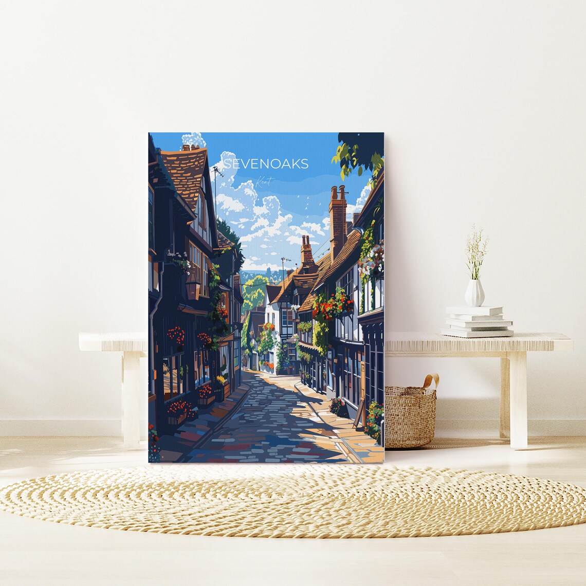 Sevenoaks Travel Print Travel Poster Of Sevenoaks Kent Countryside Art Gift England Sevenoaks Art Lovers Gift Wall Art Print - Image 2