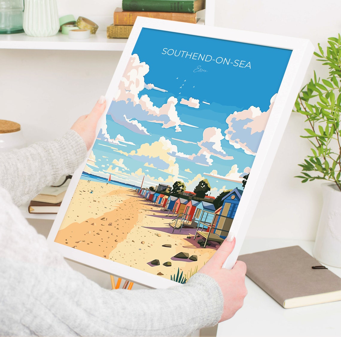 Southend On Sea Travel Print Wall Art Southend On Sea Travel Poster Essex English Coastal Art Southend Gift Wall Art Print - Image 5