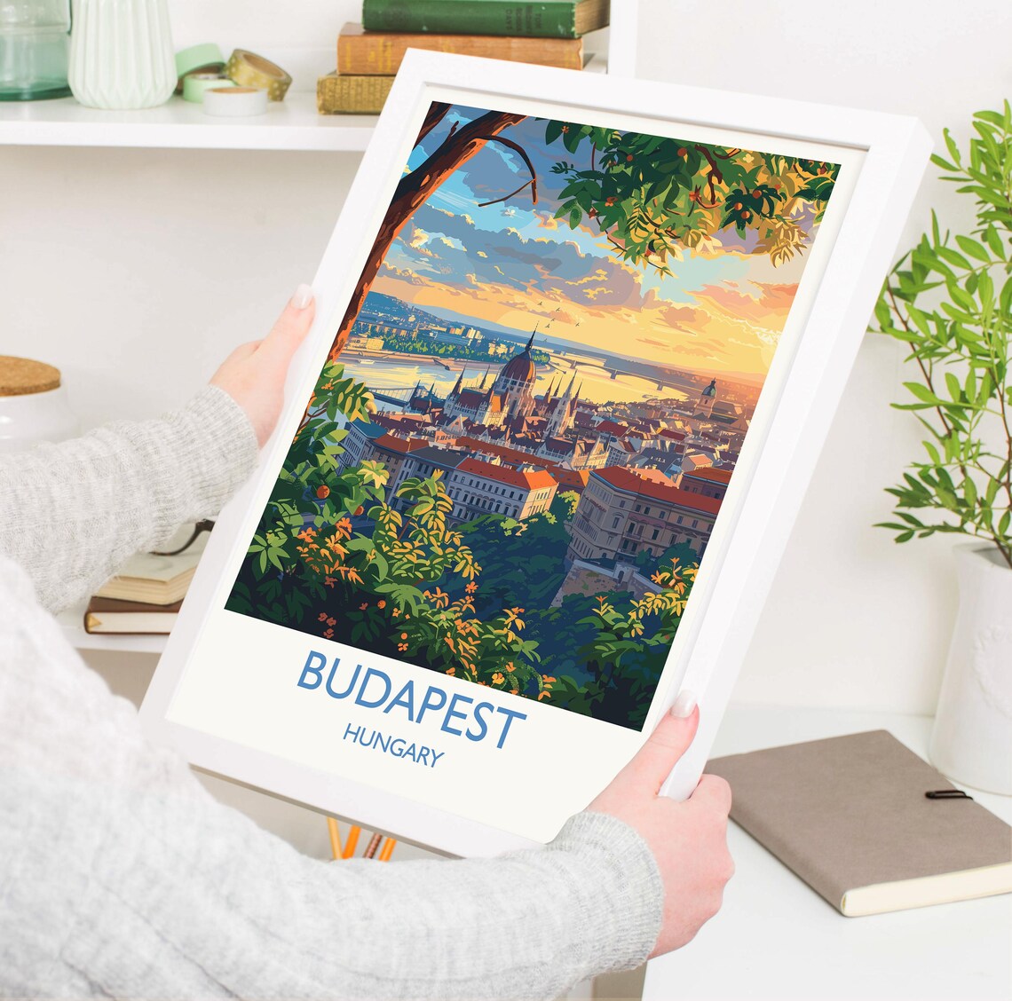 Budapest Travel Poster, Hungary Art Lovers Gift - Image 3