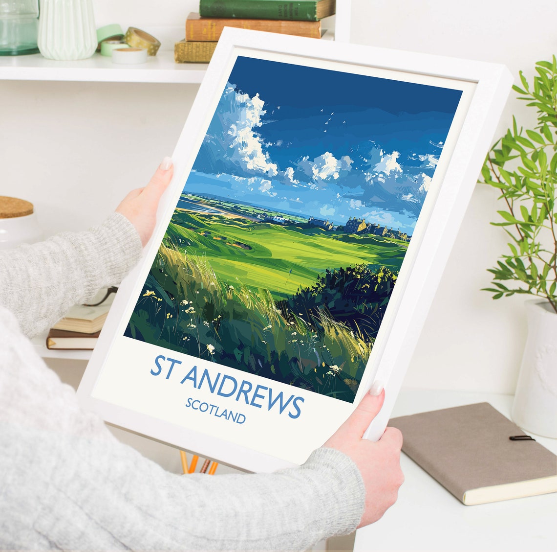 St Andrews Scotland Golf Links Course Seaside Vintage Poster - Image 5