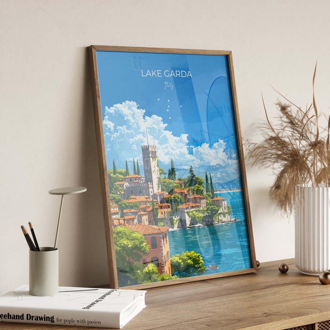 Lake Garda Travel Poster, Italian Lakes Wall Art - Image 2