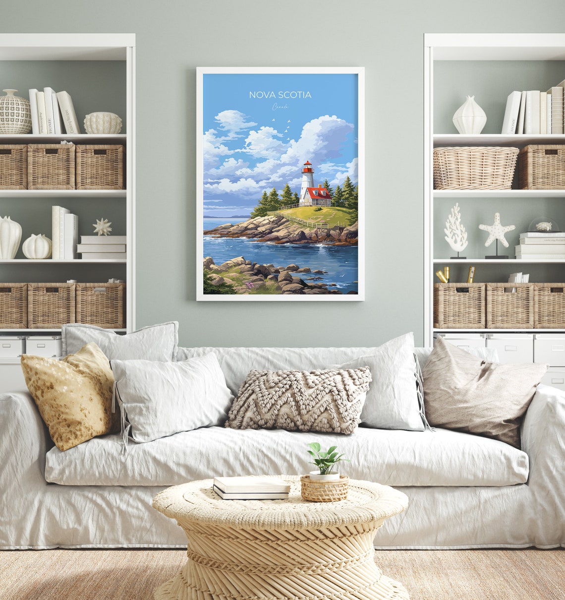 Nova Scotia Canada Lighthouse Rocky Coast Ocean Maritime Travel Poster - Image 4