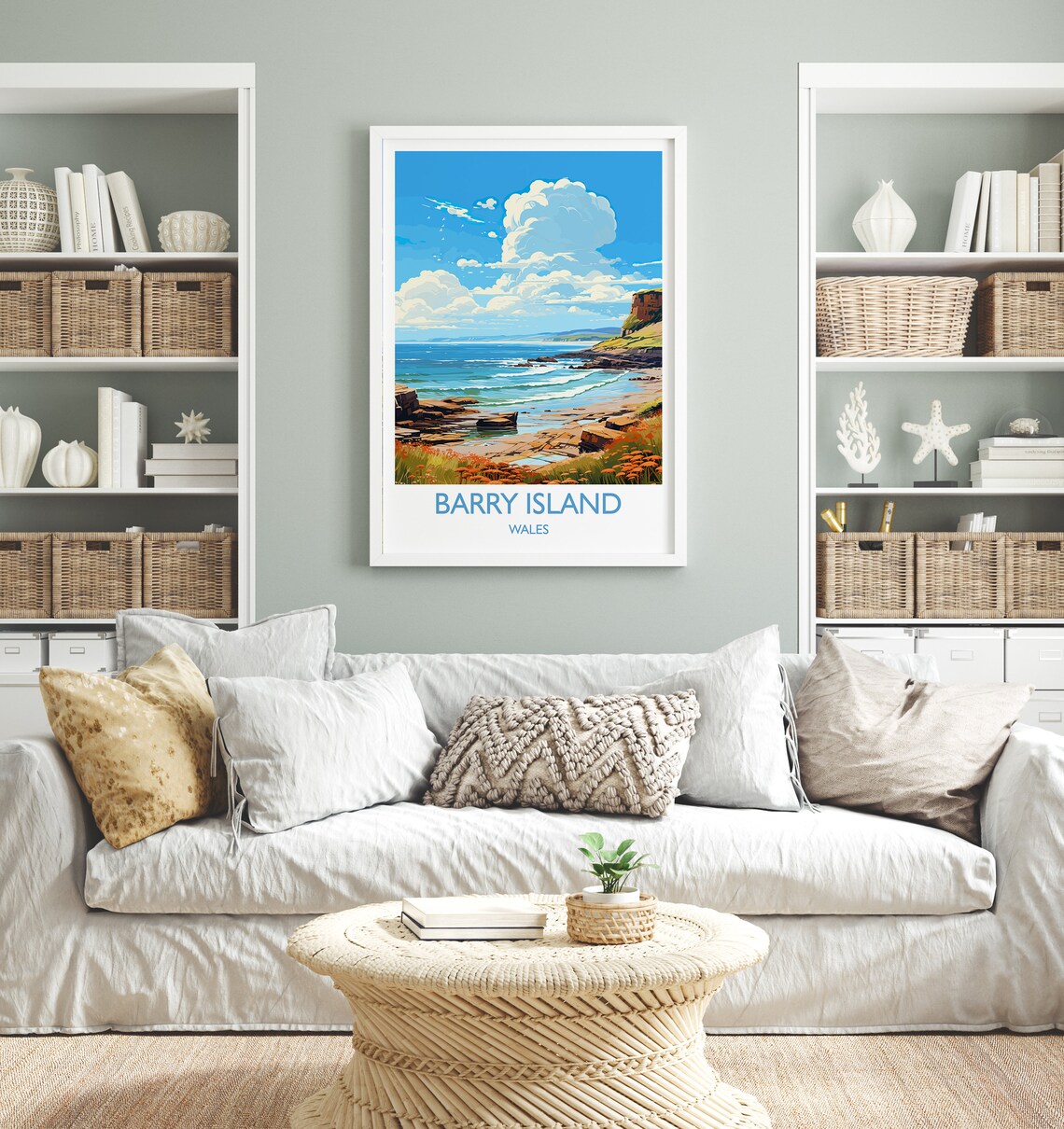 Barry Island Travel Poster, Wales Travel Art - Image 4