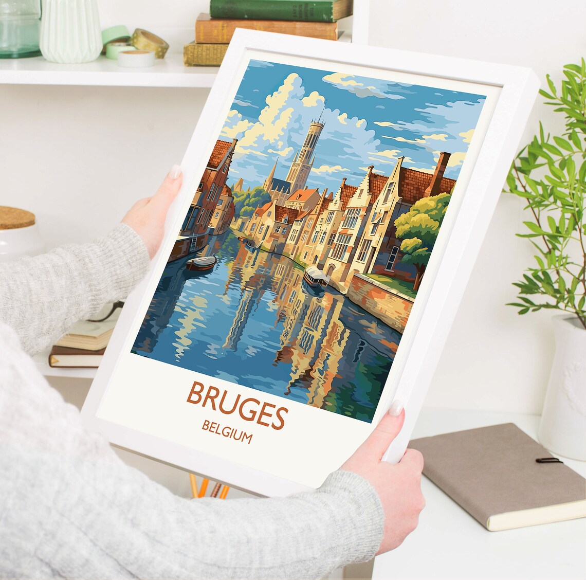 Bruges Travel Poster, Belgium Wall Art Print - Image 5