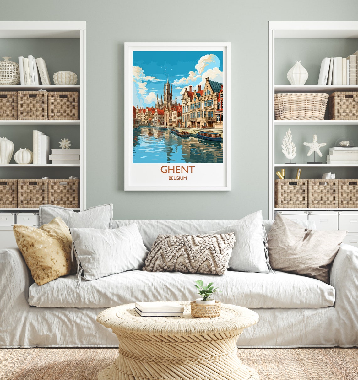 Ghent Belgium Travel Gift Art Print - Image 4
