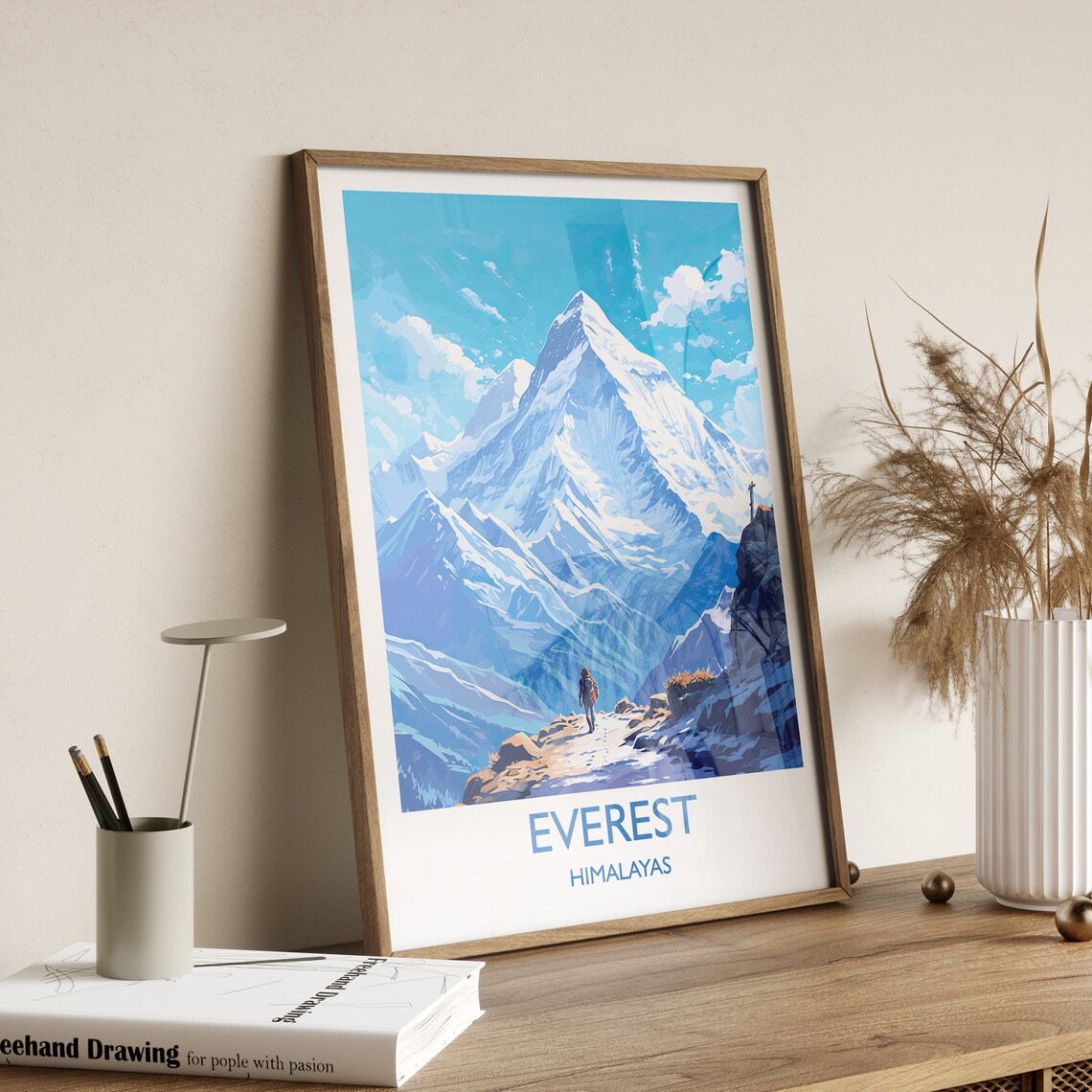 Everest Travel Poster, Himalayas Art Print - Image 3