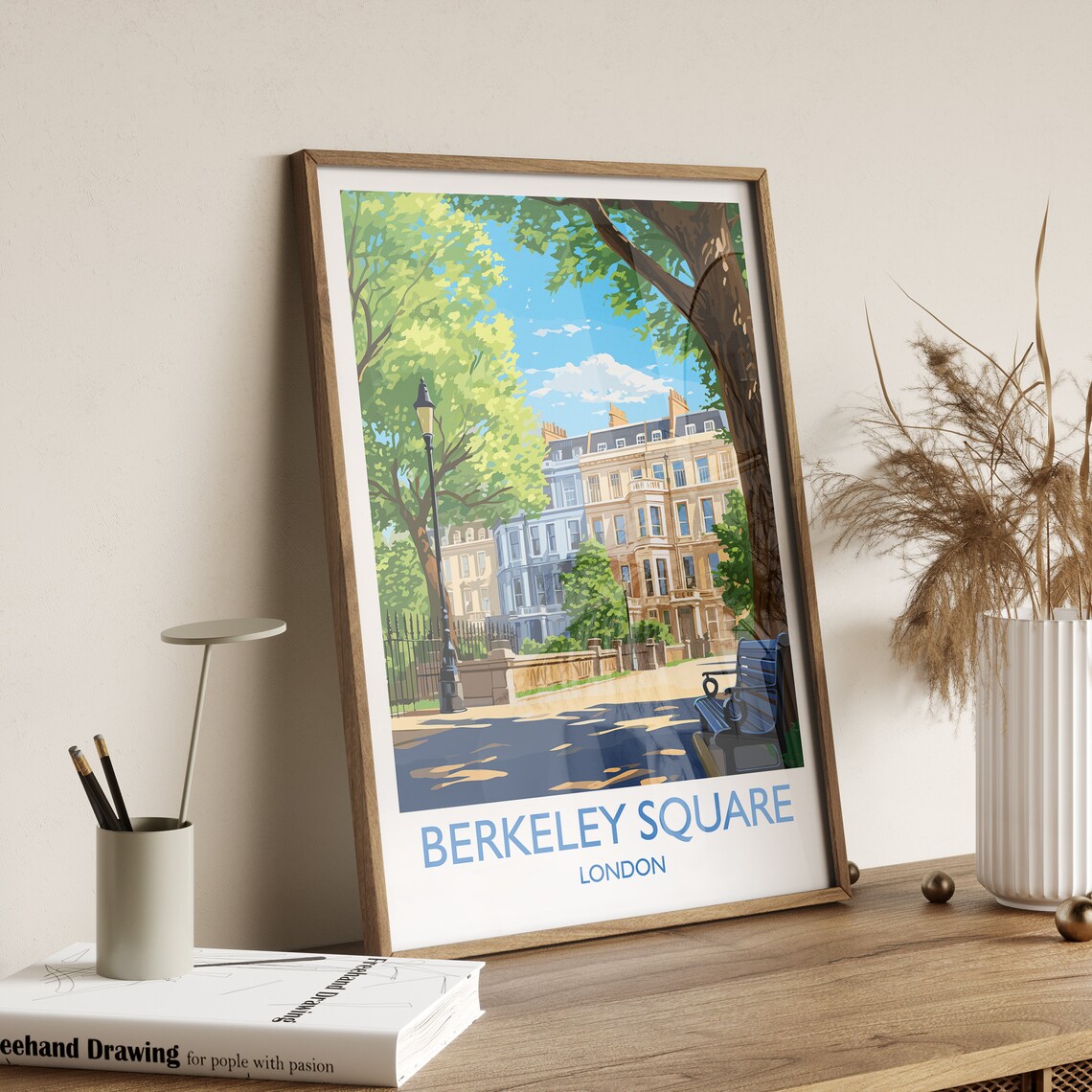 Berkeley Square London Travel Poster Art Print - Image 3