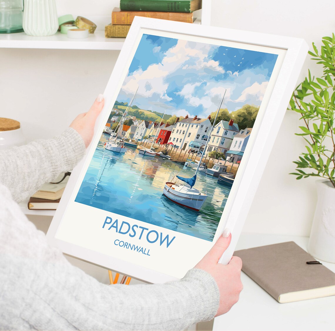 Padstow Travel Poster, Cornwall England Art Print - Image 5